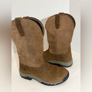 Ariat Terrain H2O Waterproof Boots Mens 8.5 Brown Work Hiking Western